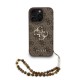 Husa Guess PU 4G Metal Logo Strap pentru iPhone 16 Pro Max, Maro (Bakr, GUHCP16XP4GMGSW) by www.silkase.ro