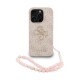 Husa Guess PU 4G Metal Logo Strap pentru iPhone 15 Pro, Roz (Bakr, GUHCP15LP4GMGSP) by www.silkase.ro