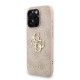 Husa Guess PU 4G Metal Logo Strap pentru iPhone 15 Pro, Roz (Bakr, GUHCP15LP4GMGSP) by www.silkase.ro