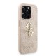 Husa Guess PU 4G Metal Logo Strap pentru iPhone 15 Pro, Roz (Bakr, GUHCP15LP4GMGSP) by www.silkase.ro
