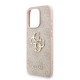 Husa Guess PU 4G Metal Logo Strap pentru iPhone 15 Pro Max, Roz (Bakr, GUHCP15XP4GMGSP) by www.silkase.ro