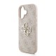 Husa Guess PU 4G Metal Logo Strap pentru iPhone 16, Roz (Bakr, GUHCP16SP4GMGSP) by www.silkase.ro