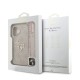 Husa Guess PU 4G Metal Logo Strap pentru iPhone 16, Roz (Bakr, GUHCP16SP4GMGSP) by www.silkase.ro
