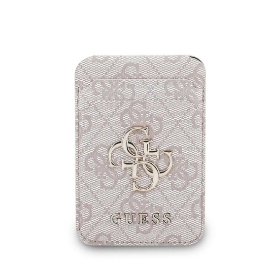 Portcard și Stand Guess 4G Metal Logo, MagSafe, Roz (Bakr, GUWMSHG4BLP) by www.silkase.ro
