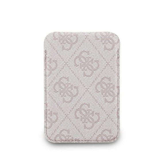 Portcard și Stand Guess 4G Metal Logo, MagSafe, Roz (Bakr, GUWMSHG4BLP) by www.silkase.ro