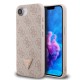 Husa Guess PU 4G Strass Triangle Metal Logo pentru iPhone 16e, Roz (Bakr, GUHCPSE4P4TDPP) by www.silkase.ro