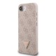 Husa Guess PU 4G Strass Triangle Metal Logo pentru iPhone 16e, Roz (Bakr, GUHCPSE4P4TDPP) by www.silkase.ro