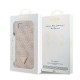 Husa Guess PU 4G Strass Triangle Metal Logo pentru iPhone 16e, Roz (Bakr, GUHCPSE4P4TDPP) by www.silkase.ro