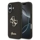 Husa Guess PU Fixed Glitter 4G Metal Logo pentru iPhone 17, Neagra (Bakr, GUHCP17SHG4SGK) by www.silkase.ro
