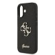 Husa Guess PU Fixed Glitter 4G Metal Logo pentru iPhone 17, Neagra (Bakr, GUHCP17SHG4SGK) by www.silkase.ro