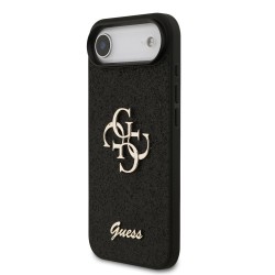 Husa Guess PU Fixed Glitter 4G Metal Logo pentru iPhone Air, Neagra