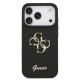 Husa Guess PU Fixed Glitter 4G Metal Logo pentru iPhone 17 Pro, Neagra (Bakr, GUHCP17LHG4SGK) by www.silkase.ro