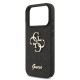 Husa Guess PU Fixed Glitter 4G Metal Logo pentru iPhone 17 Pro, Neagra (Bakr, GUHCP17LHG4SGK) by www.silkase.ro
