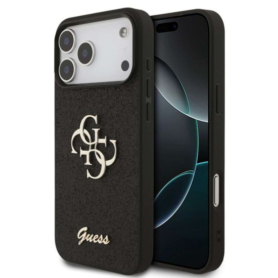 Husa Guess PU Fixed Glitter 4G Metal Logo pentru iPhone 17 Pro Max, Neagra Husa Guess PU Fixed Glitter 4G Metal Logo pentru iPhone 17 Pro Max, Neagra (Bakr, GUHCP17XHG4SGK) by www.silkase.ro
