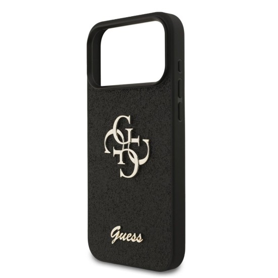 Husa Guess PU Fixed Glitter 4G Metal Logo pentru iPhone 17 Pro Max, Neagra Husa Guess PU Fixed Glitter 4G Metal Logo pentru iPhone 17 Pro Max, Neagra (Bakr, GUHCP17XHG4SGK) by www.silkase.ro