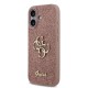 Husa Guess PU Fixed Glitter 4G Metal Logo pentru iPhone 17, Roz (Bakr, GUHCP17SHG4SGP) by www.silkase.ro