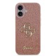 Husa Guess PU Fixed Glitter 4G Metal Logo pentru iPhone 17, Roz (Bakr, GUHCP17SHG4SGP) by www.silkase.ro