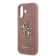 Husa Guess PU Fixed Glitter 4G Metal Logo pentru iPhone 17, Roz (Bakr, GUHCP17SHG4SGP) by www.silkase.ro