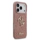 Husa Guess PU Fixed Glitter 4G Metal Logo pentru iPhone 17 Pro, Roz (Bakr, GUHCP17LHG4SGP) by www.silkase.ro