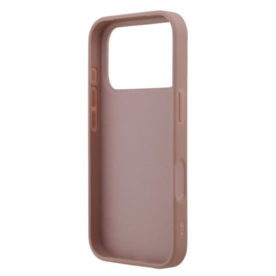 Husa Guess PU Fixed Glitter 4G Metal Logo pentru iPhone 17 Pro, Roz (Bakr, GUHCP17LHG4SGP) by www.silkase.ro