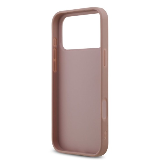 Husa Guess PU Fixed Glitter 4G Metal Logo pentru iPhone 17 Pro Max, Roz (Bakr, GUHCP17XHG4SGP) by www.silkase.ro