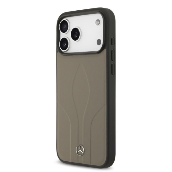 Husa Mercedes Leather The Move MagSafe pentru iPhone 17 Pro Max, Gri (Taupe) Husa Mercedes Leather The Move MagSafe pentru iPhone 17 Pro Max, Gri (Taupe) (Bakr, MEHMP17X25ROLAUT) by www.silkase.ro