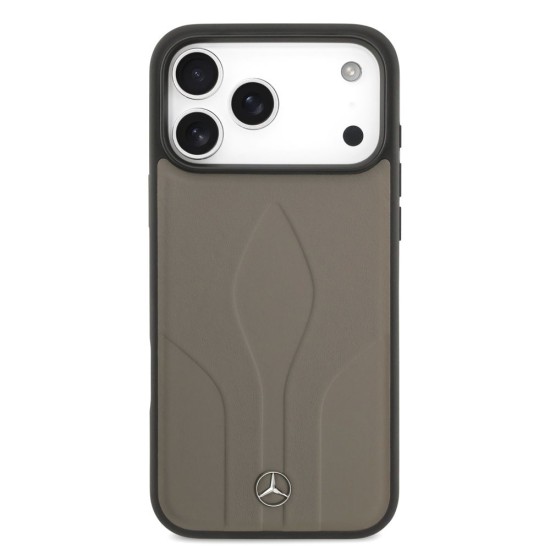Husa Mercedes Leather The Move MagSafe pentru iPhone 17 Pro Max, Gri (Taupe) Husa Mercedes Leather The Move MagSafe pentru iPhone 17 Pro Max, Gri (Taupe) (Bakr, MEHMP17X25ROLAUT) by www.silkase.ro