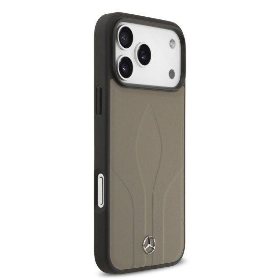 Husa Mercedes Leather The Move MagSafe pentru iPhone 17 Pro Max, Gri (Taupe) Husa Mercedes Leather The Move MagSafe pentru iPhone 17 Pro Max, Gri (Taupe) (Bakr, MEHMP17X25ROLAUT) by www.silkase.ro