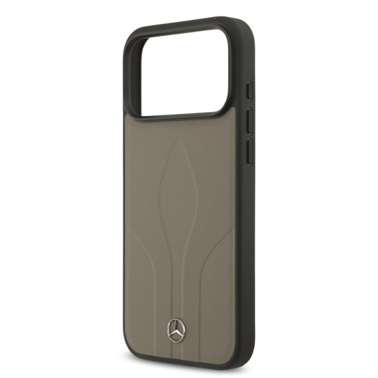 Husa Mercedes Leather The Move MagSafe pentru iPhone 17 Pro Max, Gri (Taupe) Husa Mercedes Leather The Move MagSafe pentru iPhone 17 Pro Max, Gri (Taupe) (Bakr, MEHMP17X25ROLAUT) by www.silkase.ro