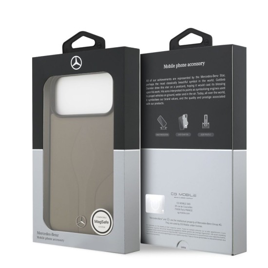 Husa Mercedes Leather The Move MagSafe pentru iPhone 17 Pro Max, Gri (Taupe) Husa Mercedes Leather The Move MagSafe pentru iPhone 17 Pro Max, Gri (Taupe) (Bakr, MEHMP17X25ROLAUT) by www.silkase.ro