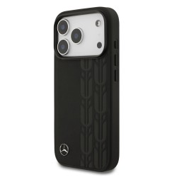Husa Mercedes Leather Lauer Leaves MagSafe pentru iPhone 17 Pro, Neagra Husa Mercedes Leather Lauer Leaves MagSafe pentru iPhone 17 Pro, Neagra