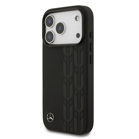 Husa Mercedes Leather Lauer Leaves MagSafe pentru iPhone 17 Pro, Neagra Husa Mercedes Leather Lauer Leaves MagSafe pentru iPhone 17 Pro, Neagra (Bakr, MEHMP17L25RDSLAK) by www.silkase.ro