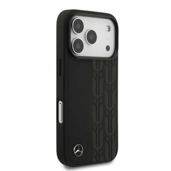 Husa Mercedes Leather Lauer Leaves MagSafe pentru iPhone 17 Pro, Neagra Husa Mercedes Leather Lauer Leaves MagSafe pentru iPhone 17 Pro, Neagra (Bakr, MEHMP17L25RDSLAK) by www.silkase.ro