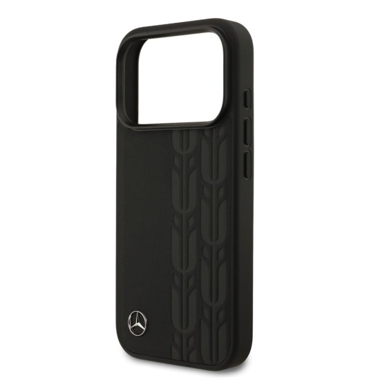 Husa Mercedes Leather Lauer Leaves MagSafe pentru iPhone 17 Pro, Neagra Husa Mercedes Leather Lauer Leaves MagSafe pentru iPhone 17 Pro, Neagra (Bakr, MEHMP17L25RDSLAK) by www.silkase.ro