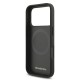 Husa Mercedes Large Leather Lauer Leaves MagSafe pentru iPhone 17 Pro, Neagra (Bakr, MEHMP17L25ROOLK) by www.silkase.ro