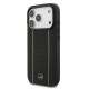 Husa Mercedes Leather Star Pattern and Stripes MagSafe pentru iPhone 17 Pro, Negru/Alb (Bakr, MEHMP17L25RPSLKH) by www.silkase.ro