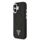 Husa Guess PU Leather Triangle Logo MagSafe pentru iPhone 17, Neagra (Bakr, GUHMP17SPSDTSCMK) by www.silkase.ro