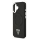 Husa Guess PU Leather Triangle Logo MagSafe pentru iPhone 17, Neagra (Bakr, GUHMP17SPSDTSCMK) by www.silkase.ro
