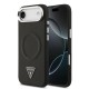 Husa Guess PU Leather Triangle Logo MagSafe pentru iPhone Air, Neagra (Bakr, GUHMP17MPSDTSCMK) by www.silkase.ro