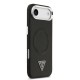 Husa Guess PU Leather Triangle Logo MagSafe pentru iPhone Air, Neagra (Bakr, GUHMP17MPSDTSCMK) by www.silkase.ro