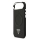 Husa Guess PU Leather Triangle Logo MagSafe pentru iPhone Air, Neagra (Bakr, GUHMP17MPSDTSCMK) by www.silkase.ro