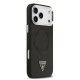 Husa Guess PU Leather Triangle Logo MagSafe pentru iPhone 17 Pro, Neagra (Bakr, GUHMP17LPSDTSCMK) by www.silkase.ro