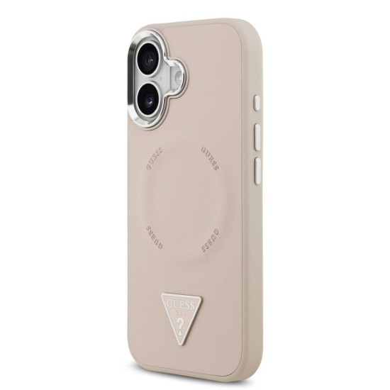 Husa Guess PU Leather Triangle Logo MagSafe pentru iPhone 17, Roz Husa Guess PU Leather Triangle Logo MagSafe pentru iPhone 17, Roz (Bakr, GUHMP17SPSDTSCMP) by www.silkase.ro