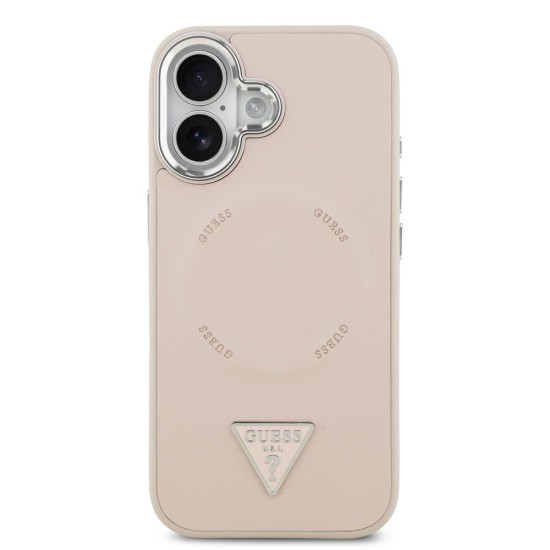 Husa Guess PU Leather Triangle Logo MagSafe pentru iPhone 17, Roz Husa Guess PU Leather Triangle Logo MagSafe pentru iPhone 17, Roz (Bakr, GUHMP17SPSDTSCMP) by www.silkase.ro