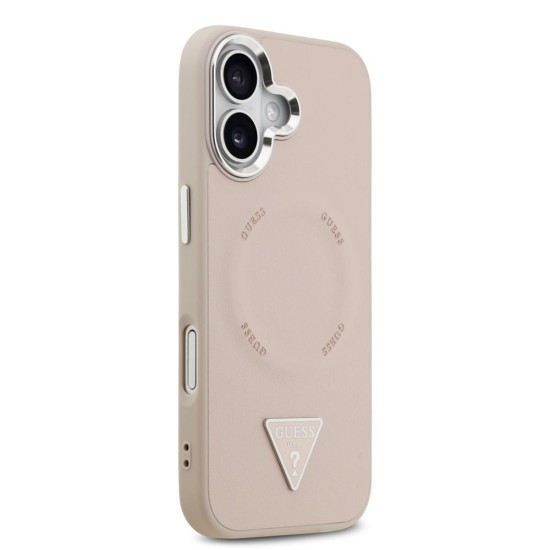 Husa Guess PU Leather Triangle Logo MagSafe pentru iPhone 17, Roz Husa Guess PU Leather Triangle Logo MagSafe pentru iPhone 17, Roz (Bakr, GUHMP17SPSDTSCMP) by www.silkase.ro