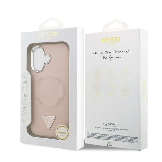 Husa Guess PU Leather Triangle Logo MagSafe pentru iPhone 17, Roz Husa Guess PU Leather Triangle Logo MagSafe pentru iPhone 17, Roz (Bakr, GUHMP17SPSDTSCMP) by www.silkase.ro