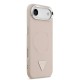 Husa Guess PU Leather Triangle Logo MagSafe pentru iPhone Air, Roz (Bakr, GUHMP17MPSDTSCMP) by www.silkase.ro