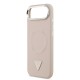 Husa Guess PU Leather Triangle Logo MagSafe pentru iPhone Air, Roz (Bakr, GUHMP17MPSDTSCMP) by www.silkase.ro