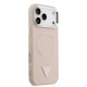 Husa Guess PU Leather Triangle Logo MagSafe pentru iPhone 17 Pro, Roz (Bakr, GUHMP17LPSDTSCMP) by www.silkase.ro