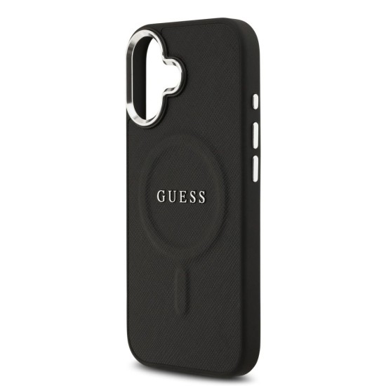 Husa Guess PU Saffiano MagSafe pentru iPhone 17, Neagra (Bakr, GUHMP17SPSAREGSK) by www.silkase.ro